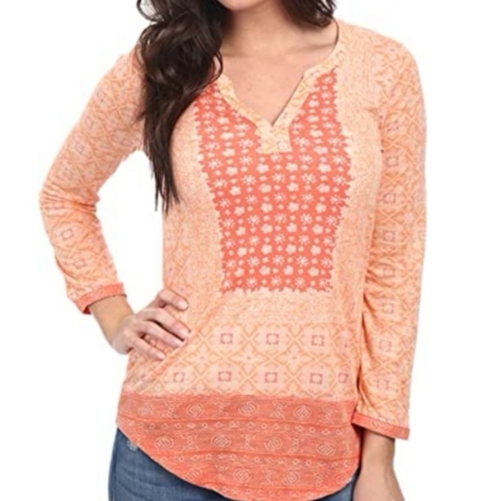 Lucky brand floral tunic long sleeve